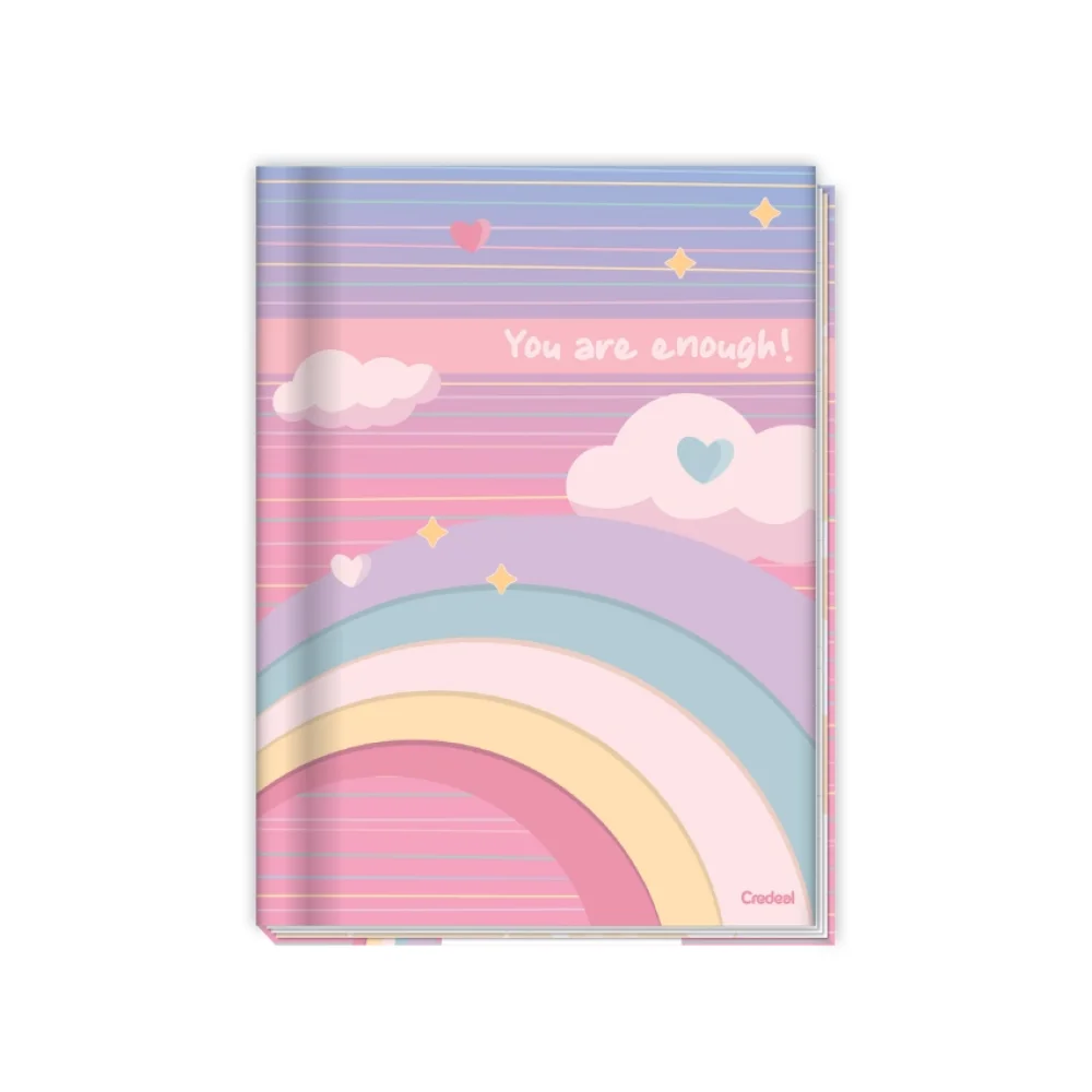 CADERNO CAPA DURA 1/4 BROCHURA 80 FLS ARCOS-IRIS CREDEAL