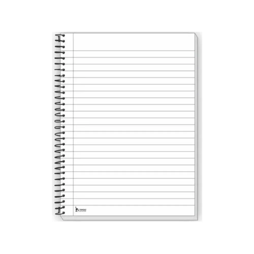 CADERNO 1/4 CAPA DURA ESPIRAL 96 FLS NEUTRO PRETO TAMOIO