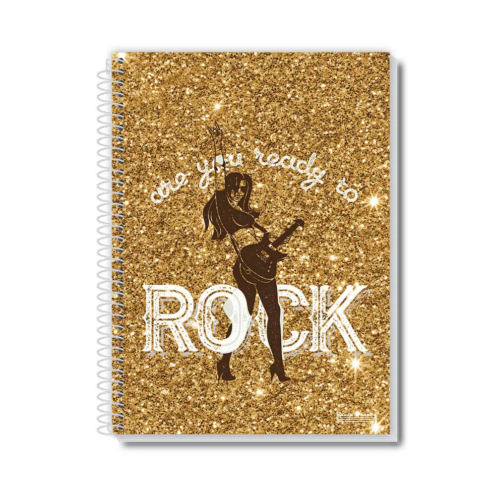 CADERNO CAPA DURA 1/4 ESPIRAL 96 FLS UAU FEMININO PAUTA BRANCA