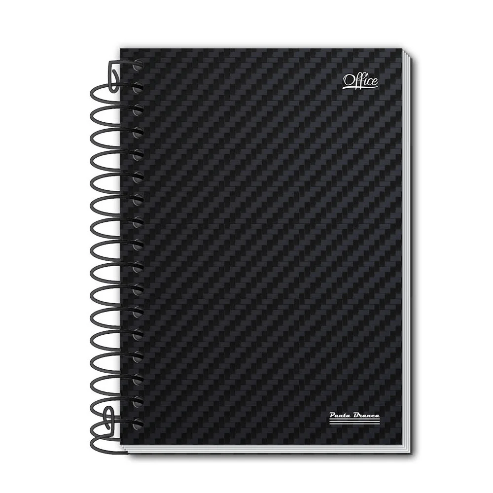 CADERNO CAPA DURA 1/4  ESPIRAL 80 FLS 7 X 7 MM QUADRICULADO PAUTA BRANCA