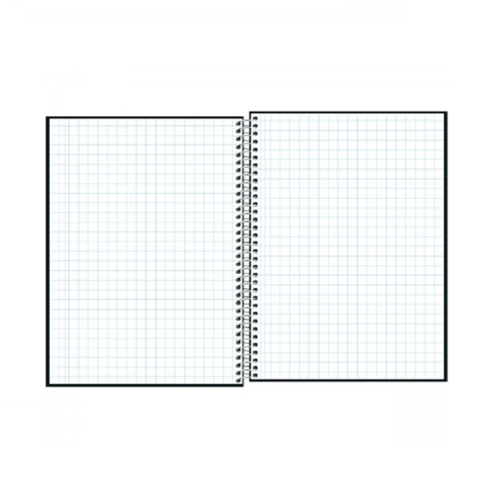 CADERNO CAPA DURA 1/4  ESPIRAL 80 FLS 7 X 7 MM QUADRICULADO PAUTA BRANCA