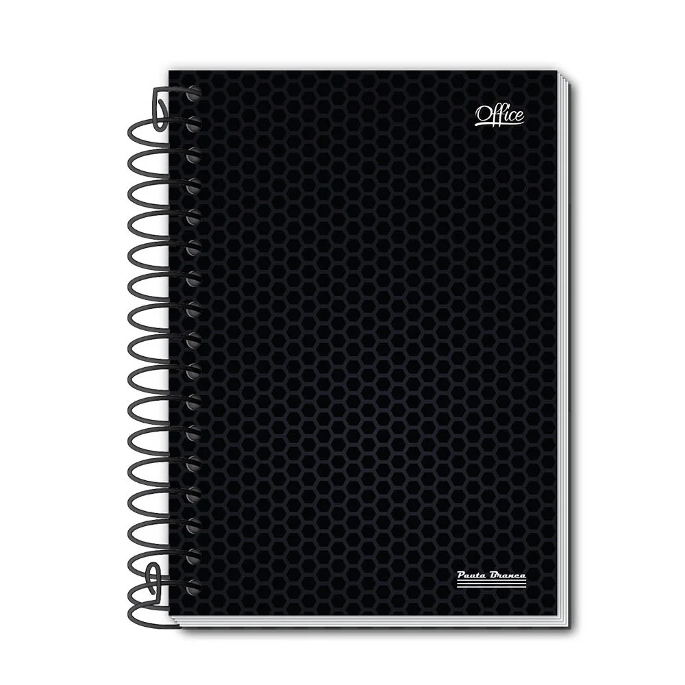 CADERNO CAPA DURA 1/4  ESPIRAL 80 FLS 7 X 7 MM QUADRICULADO PAUTA BRANCA