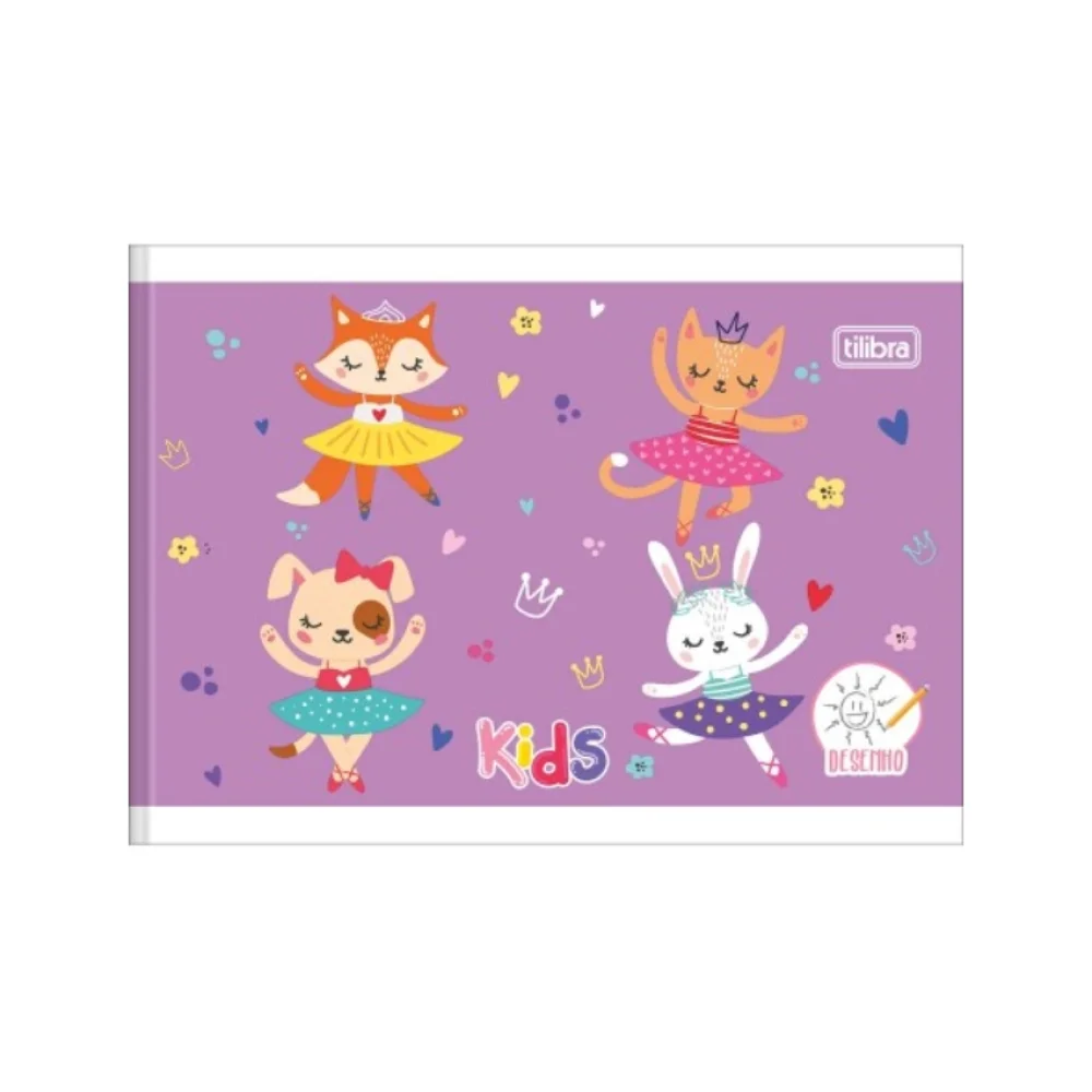 CADERNO 1/4 FLEX BROCHURA DESENHO 40 FLS KIDS TILIBRA
