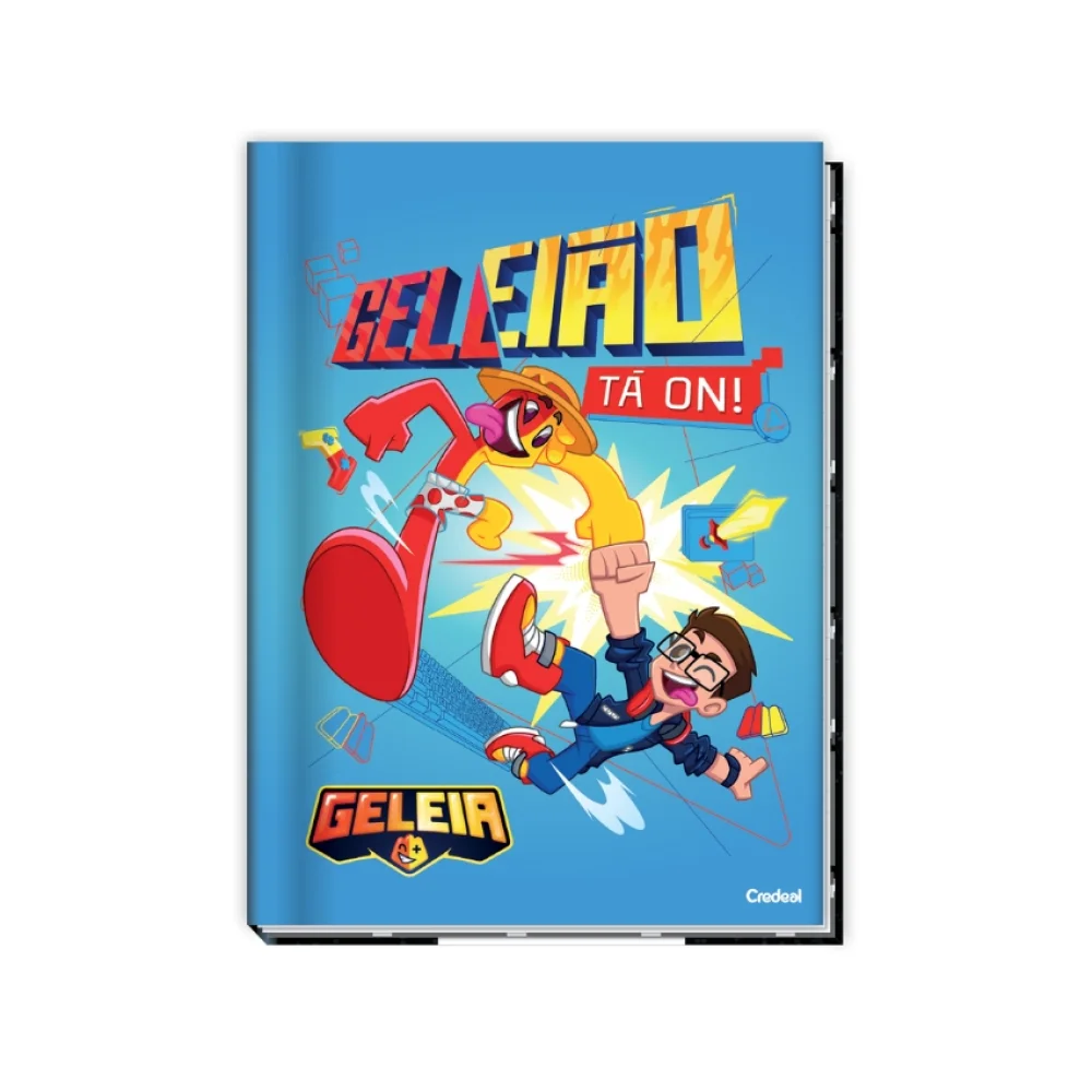 CADERNO CAPA DURA 1/4 BROCHURA 80 FLS GELEIA E ROBIN CREDEAL