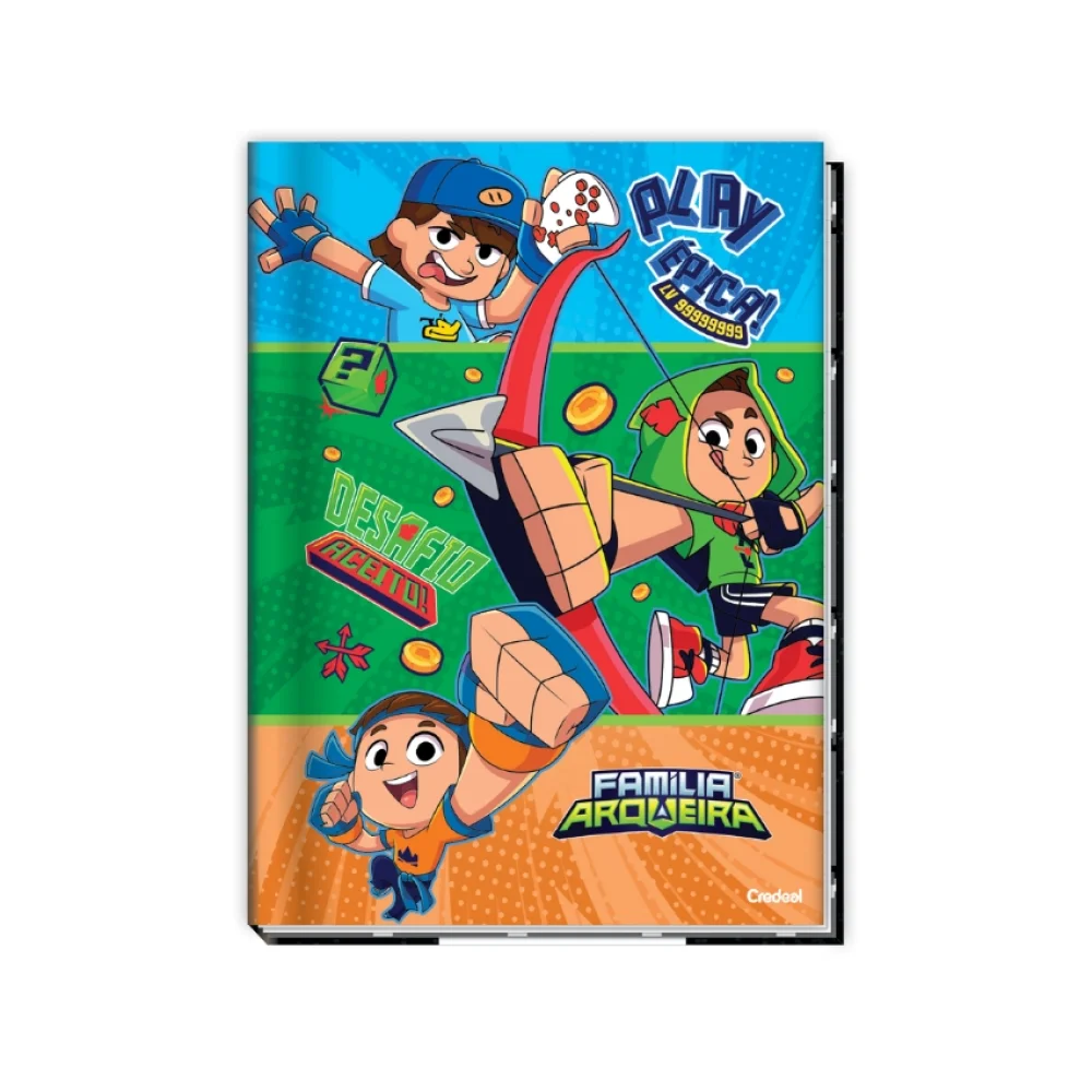 CADERNO CAPA DURA 1/4 BROCHURA 80 FLS GELEIA E ROBIN CREDEAL
