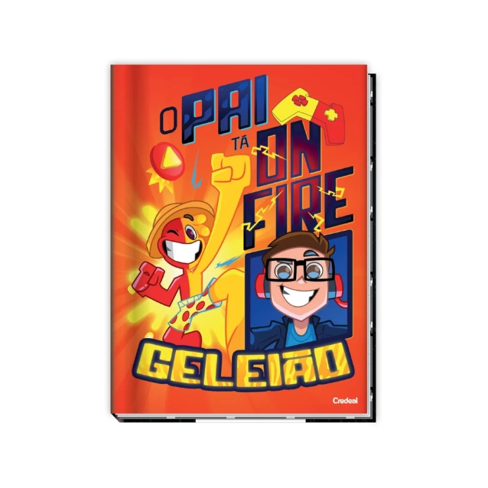 CADERNO CAPA DURA 1/4 BROCHURA 80 FLS GELEIA E ROBIN CREDEAL