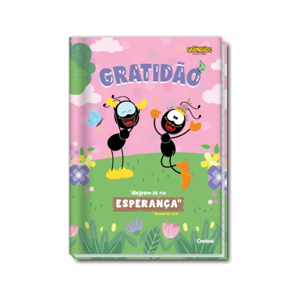 CADERNO CAPA DURA 1/4 BROCHURA 80 FLS SMILINGUIDO CREDEAL