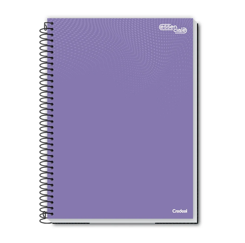 CADERNO CAPA DURA 1/4 ESPIRAL 200 FLS ESSENCIALE COLOR CREDEAL