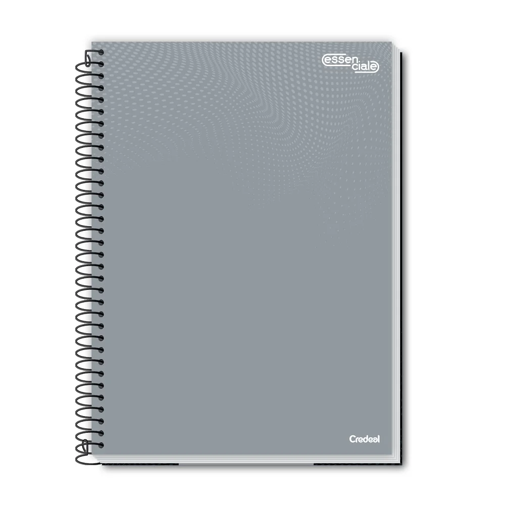 CADERNO CAPA DURA 1/4 ESPIRAL 200 FLS ESSENCIALE COLOR CREDEAL