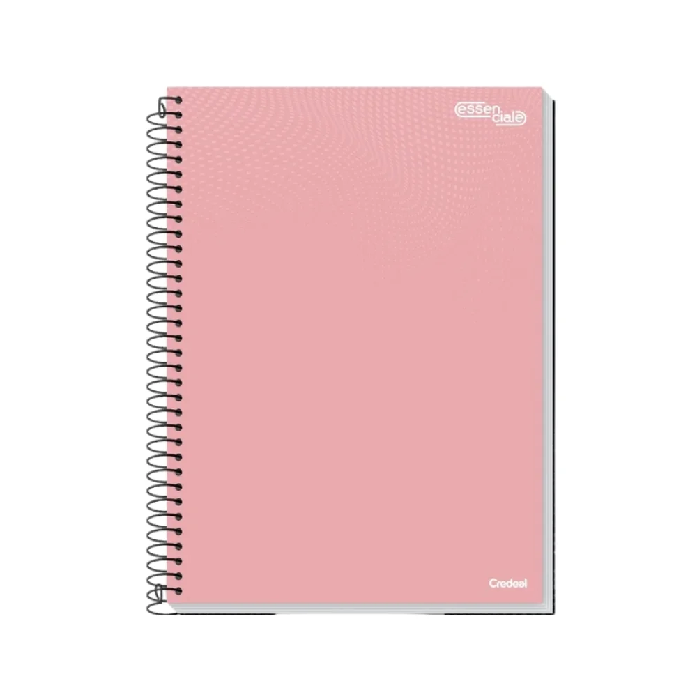 CADERNO CAPA DURA 1/4 ESPIRAL 200 FLS ESSENCIALE COLOR CREDEAL