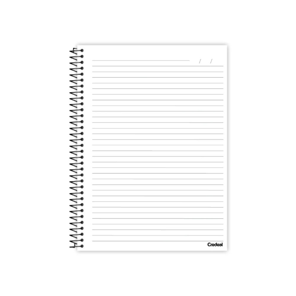 CADERNO CAPA DURA UNIVERSITÁRIO 1 X 80 FLS ESSENCIALE PRETO CREDEAL