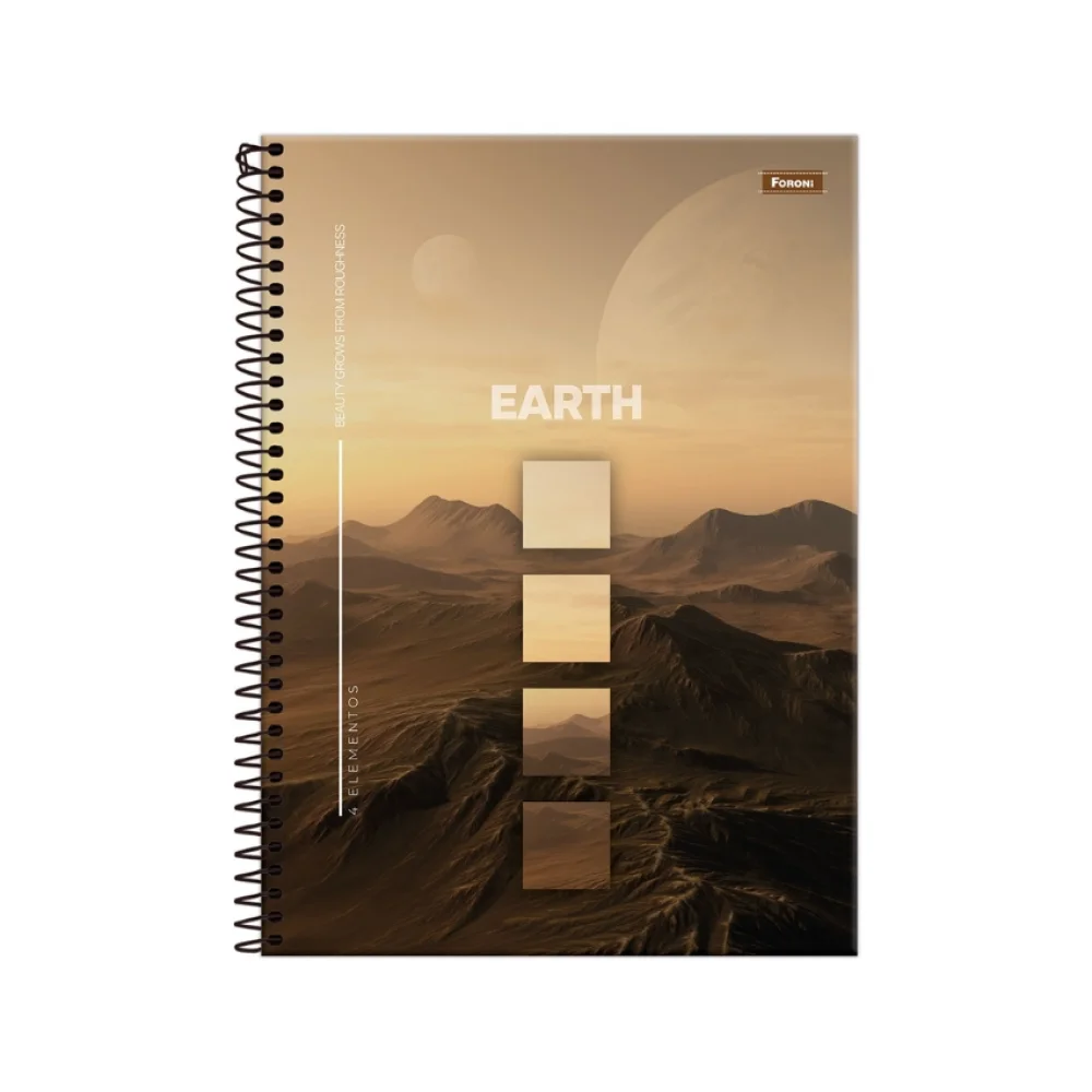 CADERNO CAPA DURA UNIVERSITÁRIO 10 X 160 FLS 4 ELEMENTOS FORONI