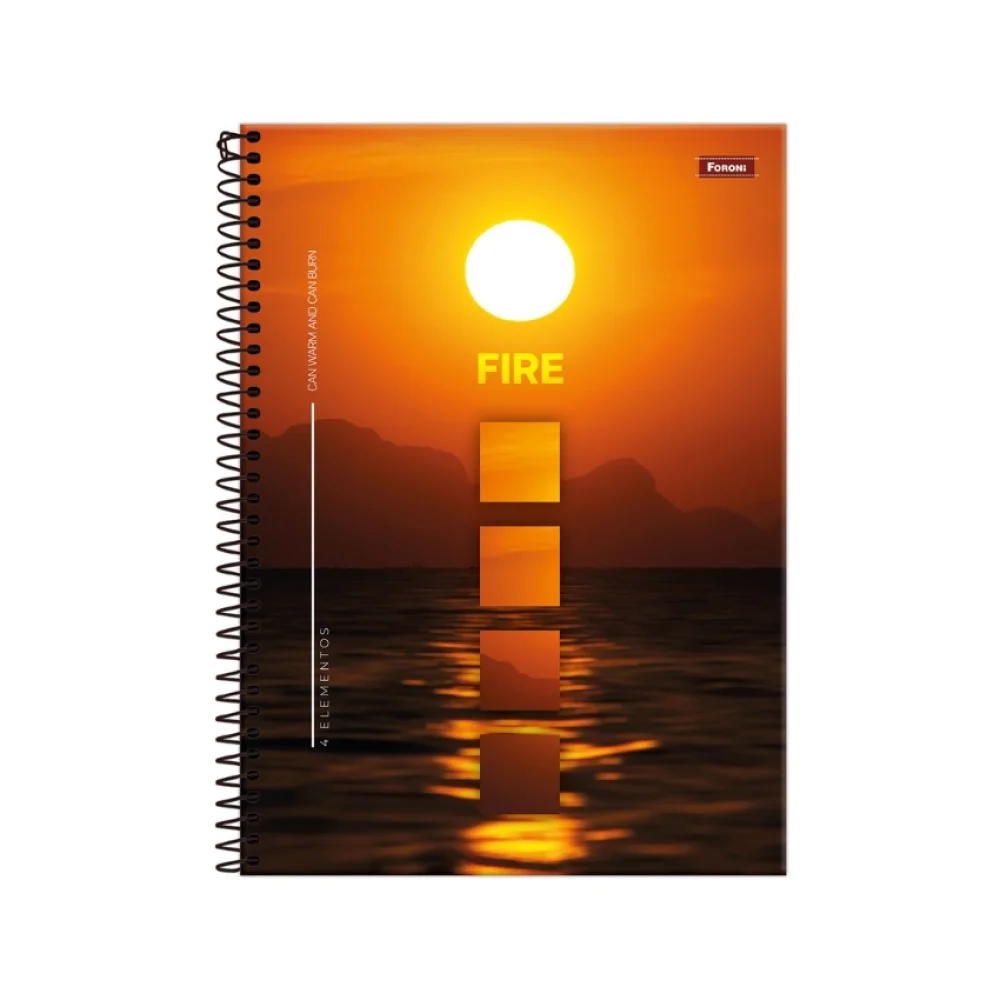 CADERNO CAPA DURA UNIVERSITÁRIO 10 X 160 FLS 4 ELEMENTOS FORONI