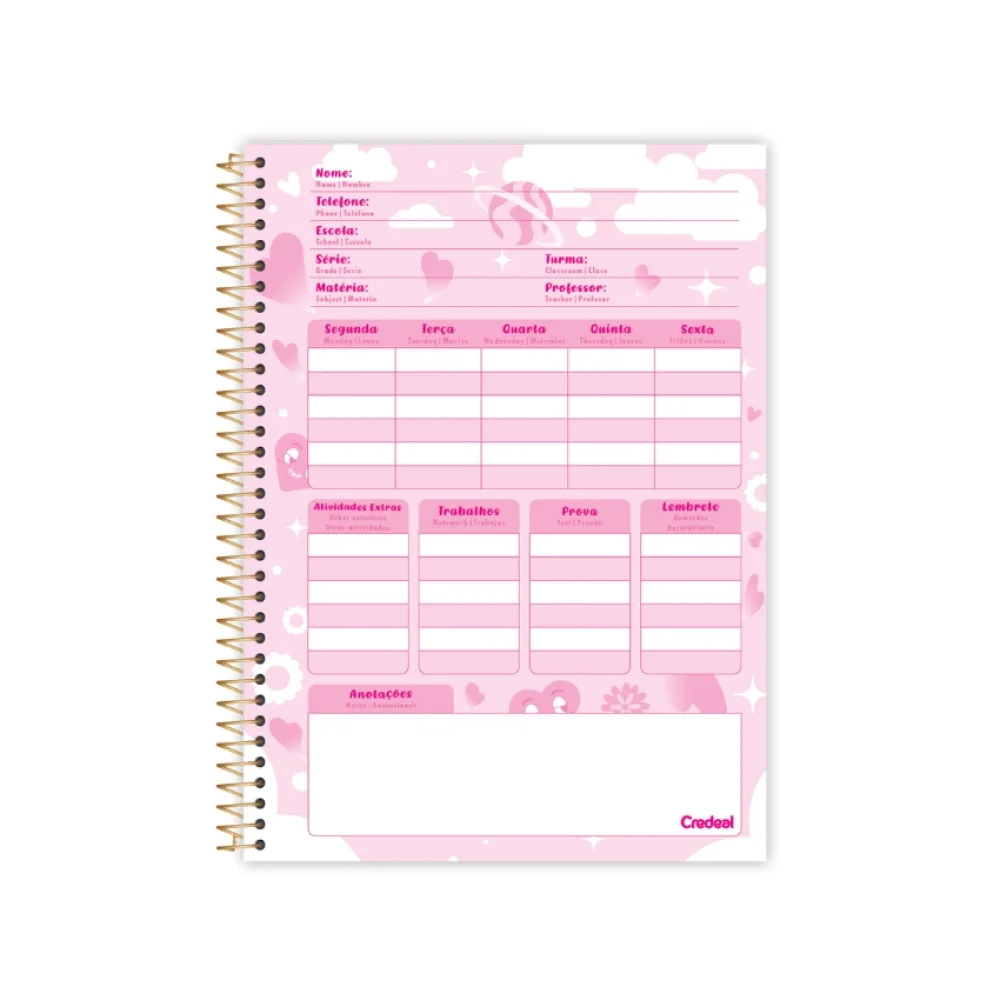 CADERNO CAPA DURA UNIVERSITÁRIO 10 X 160 FLS ATREVIDA CREDEAL