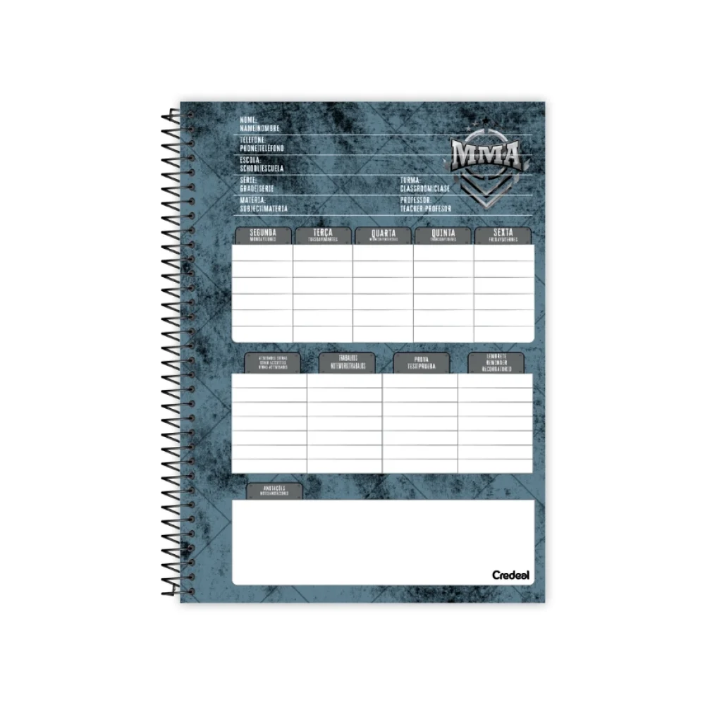 CADERNO CAPA DURA UNIVERSITÁRIO 10 X 160 FLS MMA CREDEAL