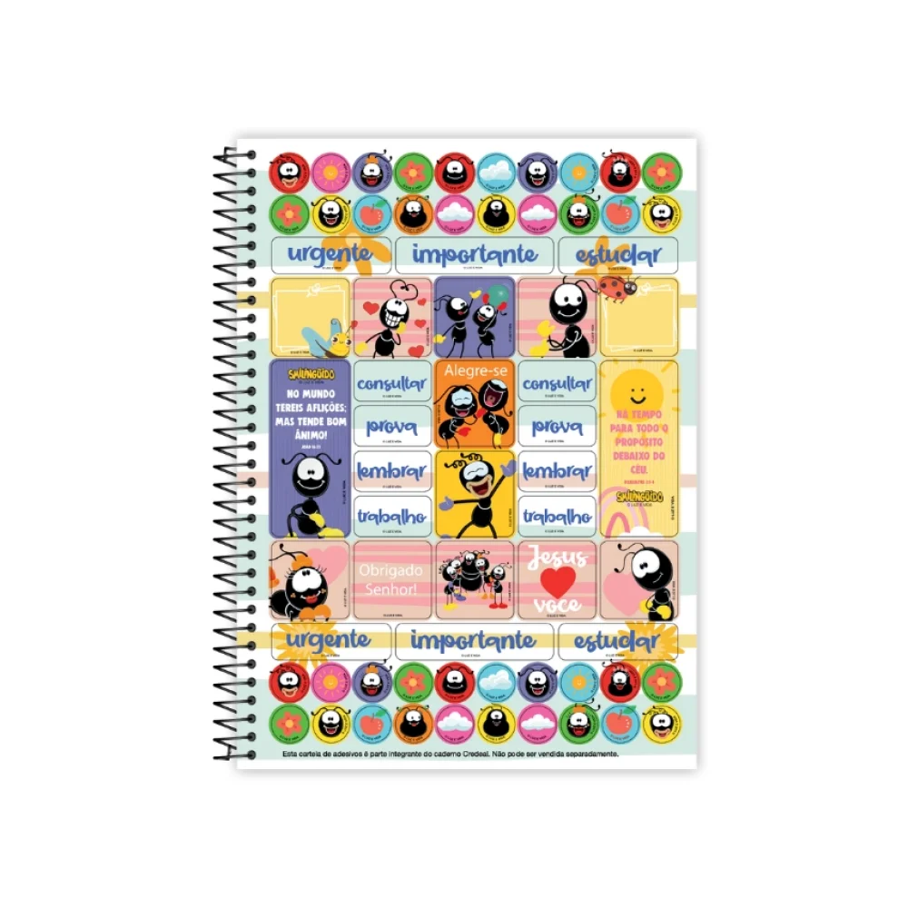 CADERNO CAPA DURA UNIVERSITÁRIO 10 X 160 FLS SMILINGUIDO CREDEAL