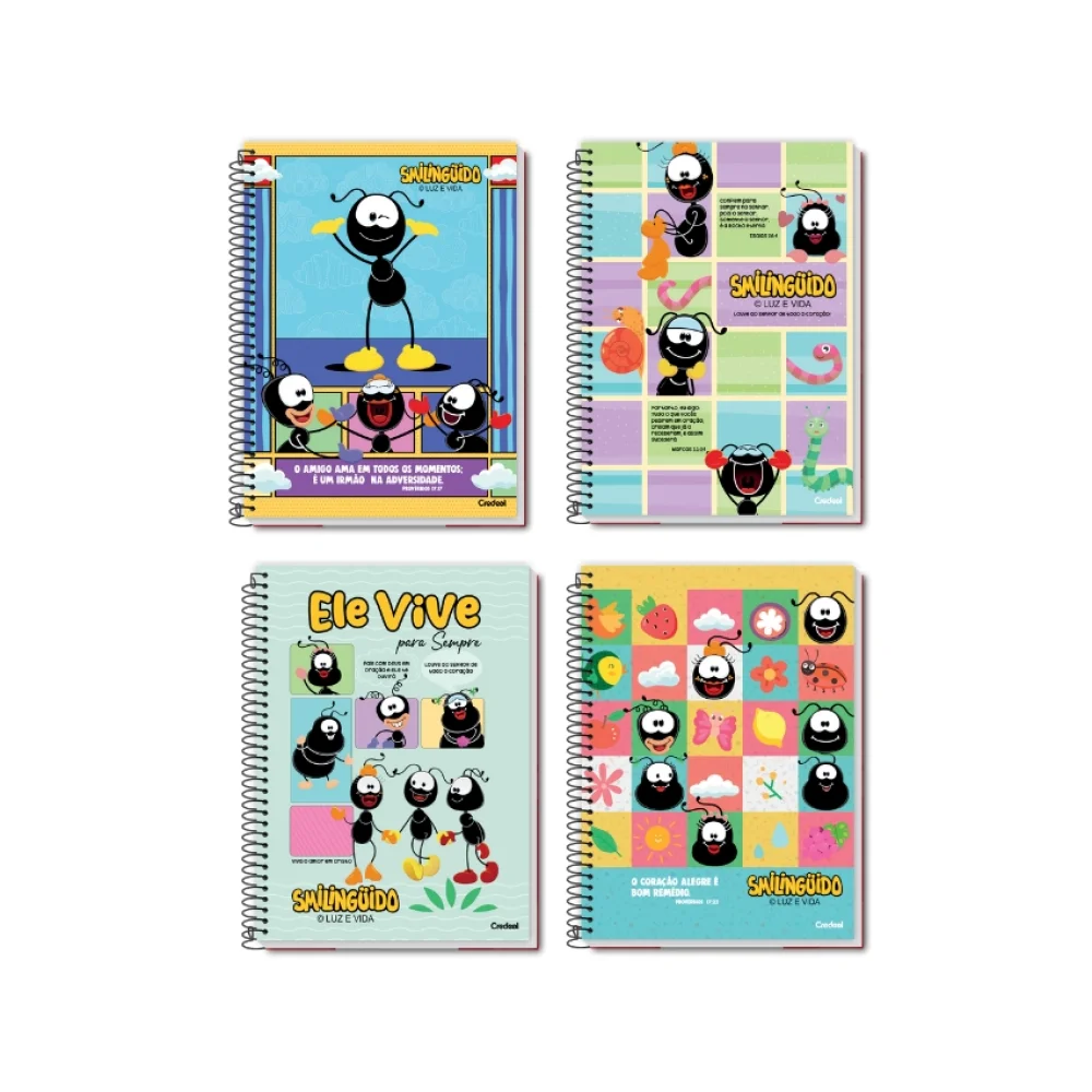 CADERNO CAPA DURA UNIVERSITÁRIO 10 X 160 FLS SMILINGUIDO CREDEAL