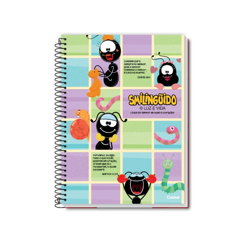 CADERNO CAPA DURA UNIVERSITÁRIO 10 X 160 FLS SMILINGUIDO CREDEAL