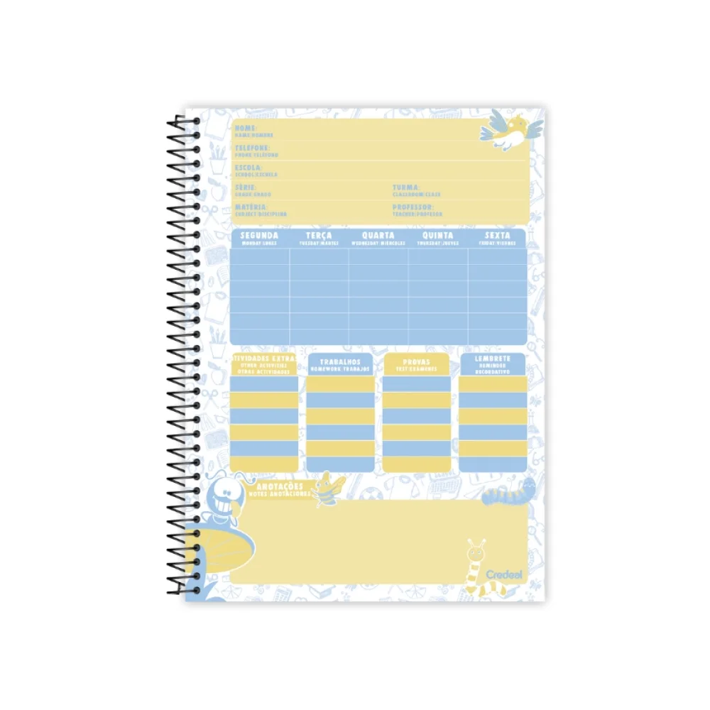 CADERNO CAPA DURA UNIVERSITÁRIO 10 X 160 FLS SMILINGUIDO CREDEAL