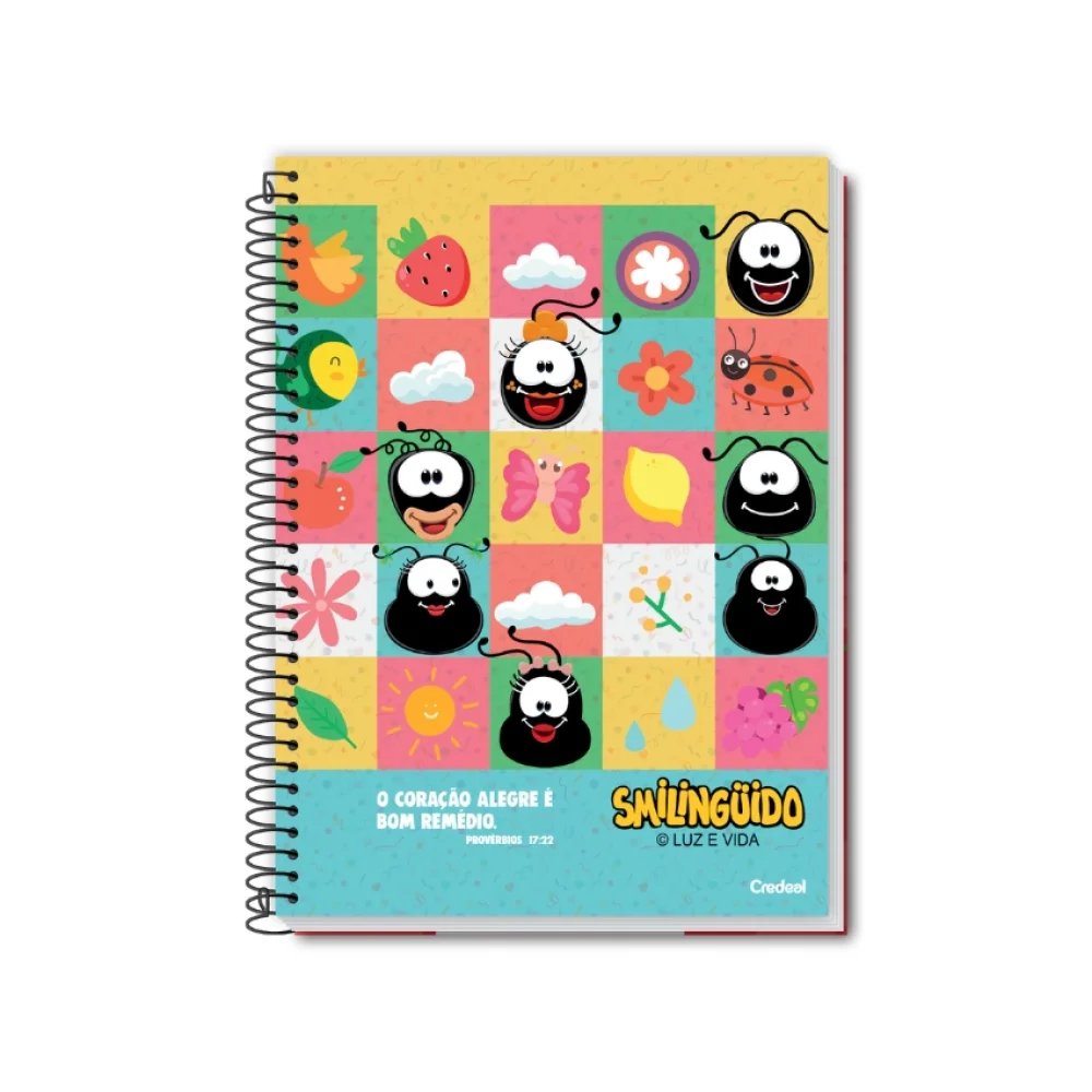 CADERNO CAPA DURA UNIVERSITÁRIO 10 X 160 FLS SMILINGUIDO CREDEAL