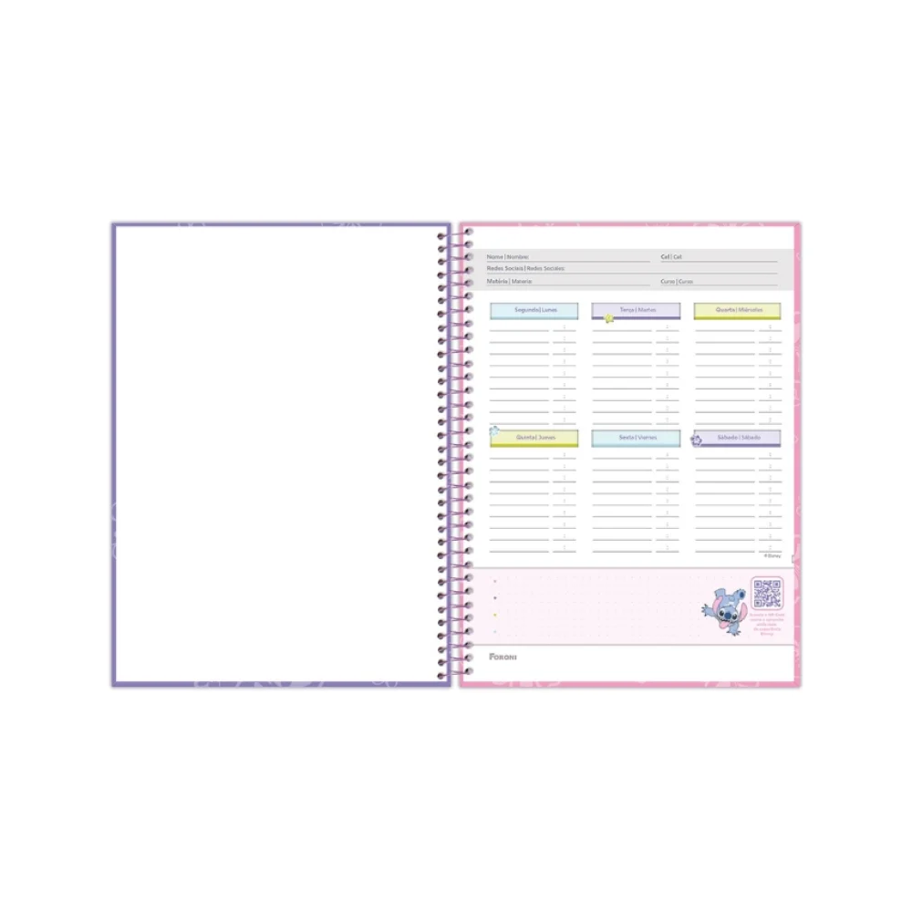 CADERNO CAPA DURA UNIVERSITÁRIO 10 X 160 FLS STITCH FORONI