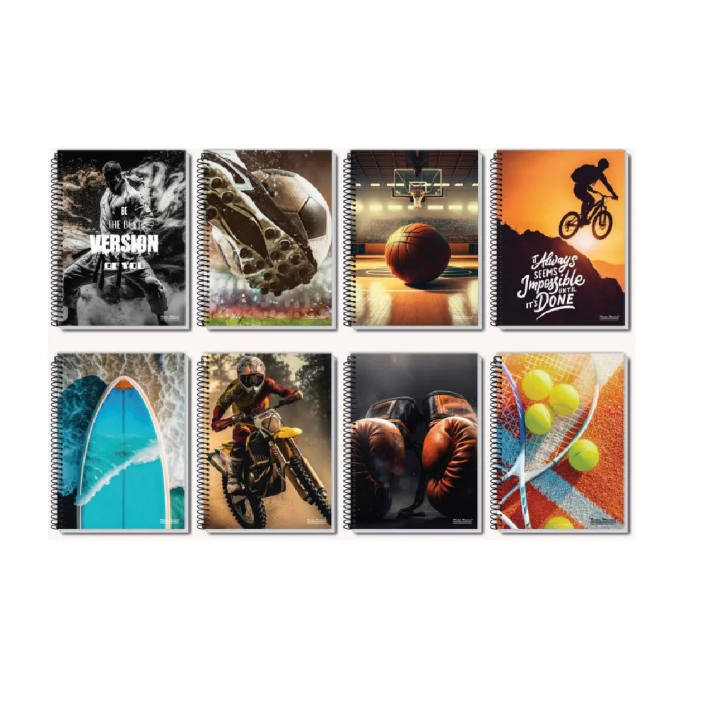CADERNO CAPA DURA UNIVERSITÁRIO 10 X 160 FLS UP MASCULINO PAUTA BRANCA