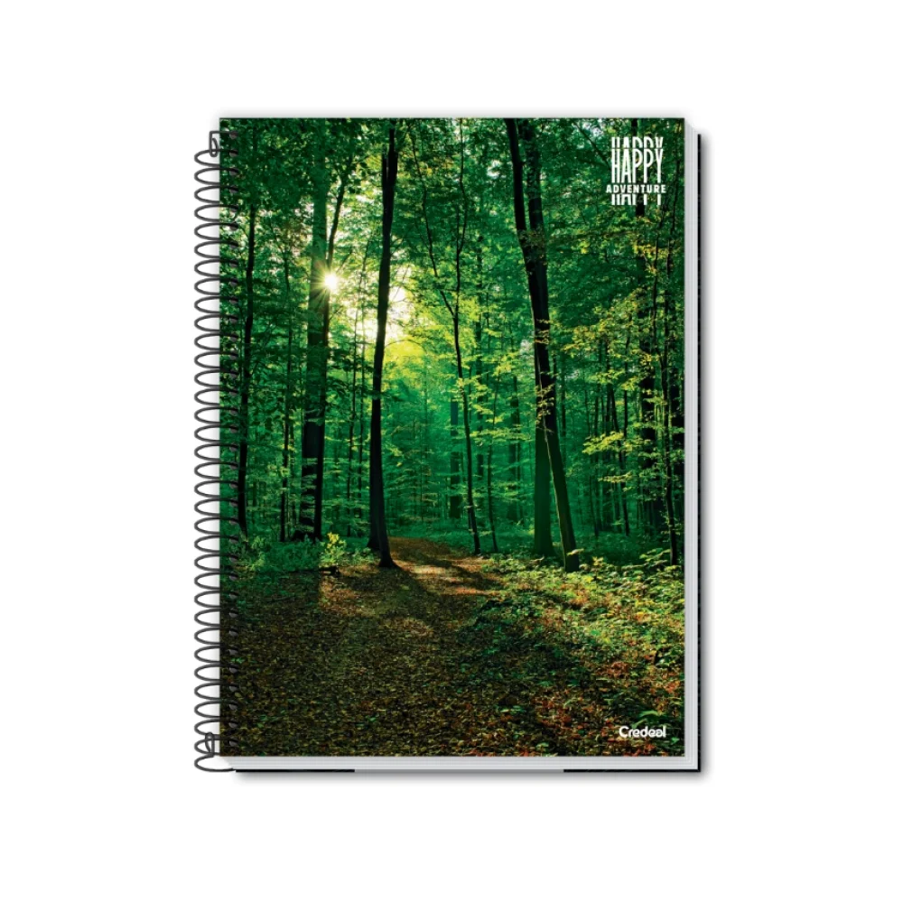 CADERNO CAPA DURA UNIVERSITÁRIO 16 X 320 FLS HAPPY ADVENTURE CREDEAL