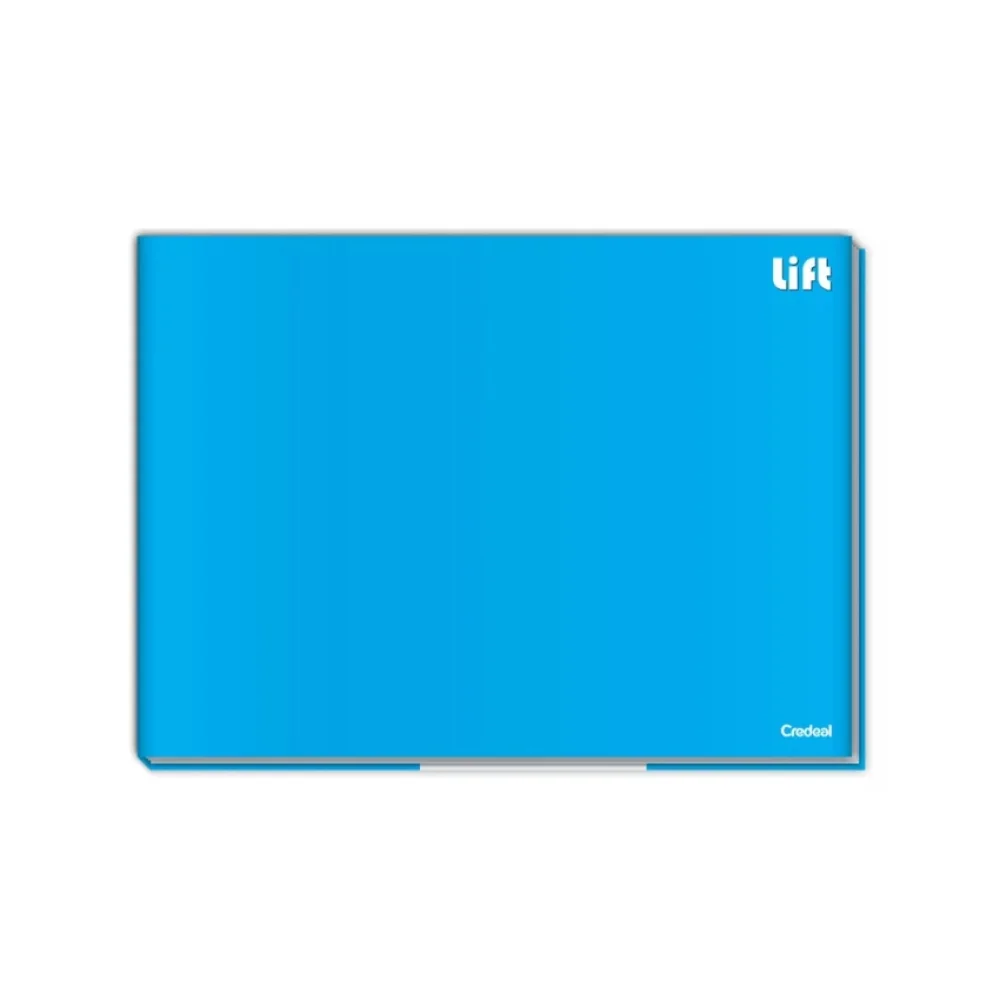 CADERNO CARTOGRAFIA CAPA DURA BROCHURA 80 FLS LIFT AZUL CREDEAL