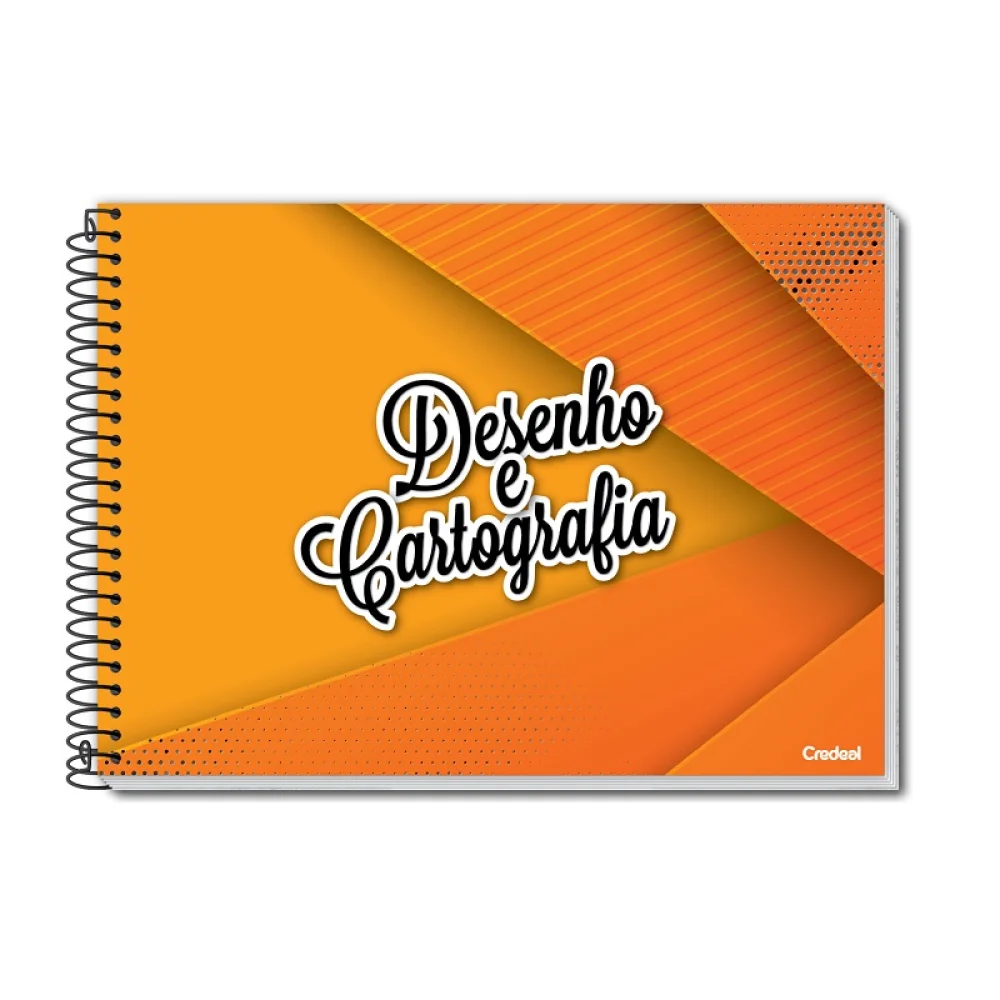 CADERNO CARTOGRAFIA E DESENHO CAPA DURA ESPIRAL 96 FLS CREDEAL
