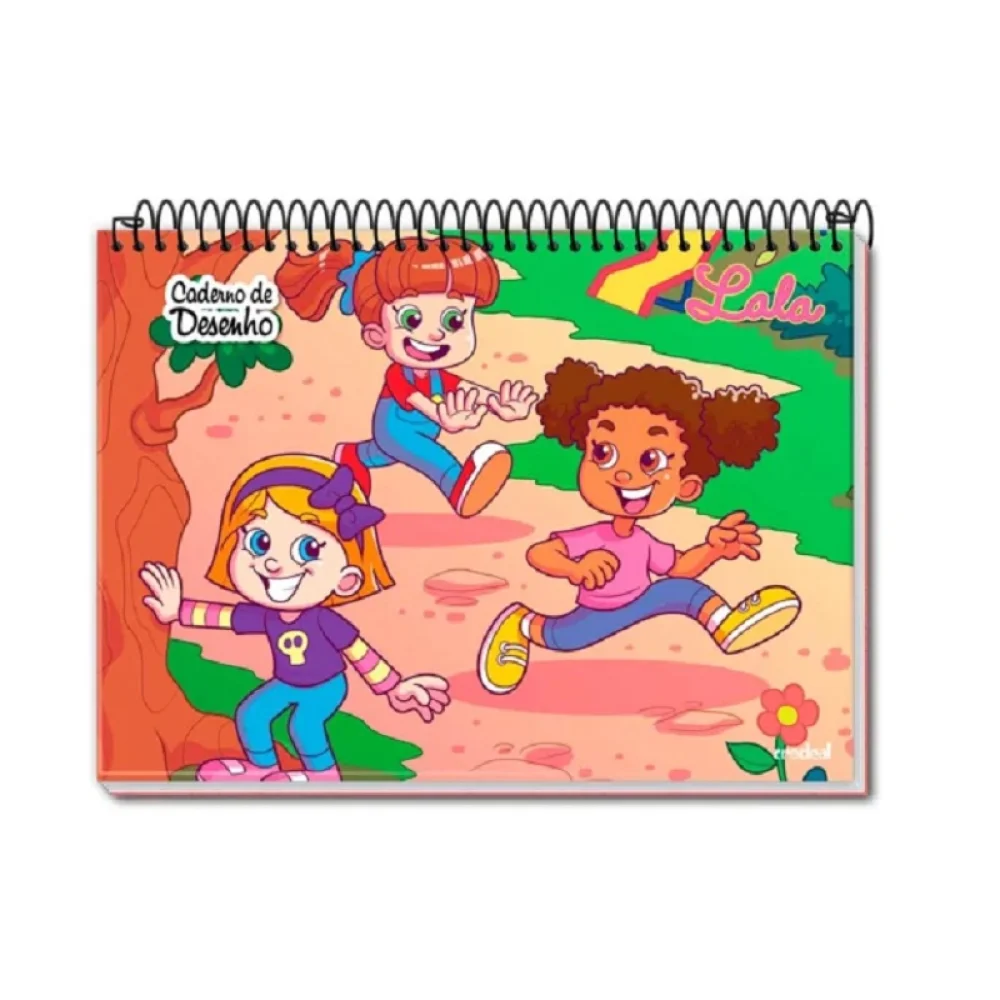 CADERNO MEIA PAUTA ESPIRAL CAPA DURA 80 FLS FEMININO CREDEAL