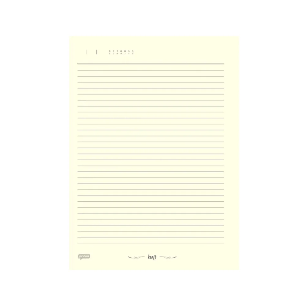 CADERNO CAPA DURA COLEGIAL 1 X 80 FLS KRAFT GOLD JANDAIA