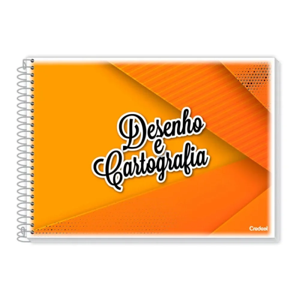 CADERNO CARTOGRAFIA E DESENHO CAPA FLEXIVEL ESPIRAL 96 FLS CREDEAL