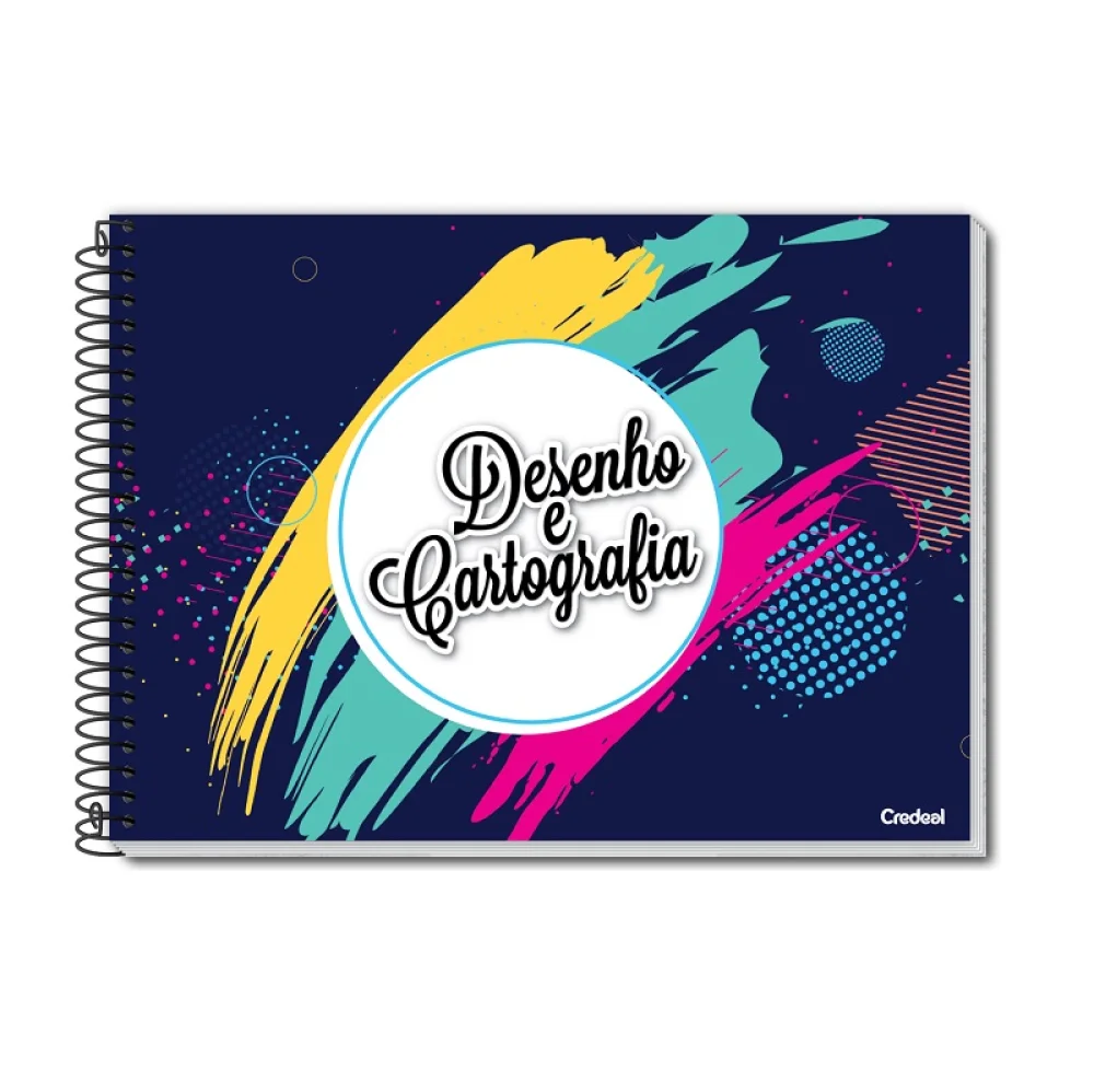 CADERNO CARTOGRAFIA E DESENHO CAPA DURA ESPIRAL 60 FLS MILIMETRADO CREDEAL