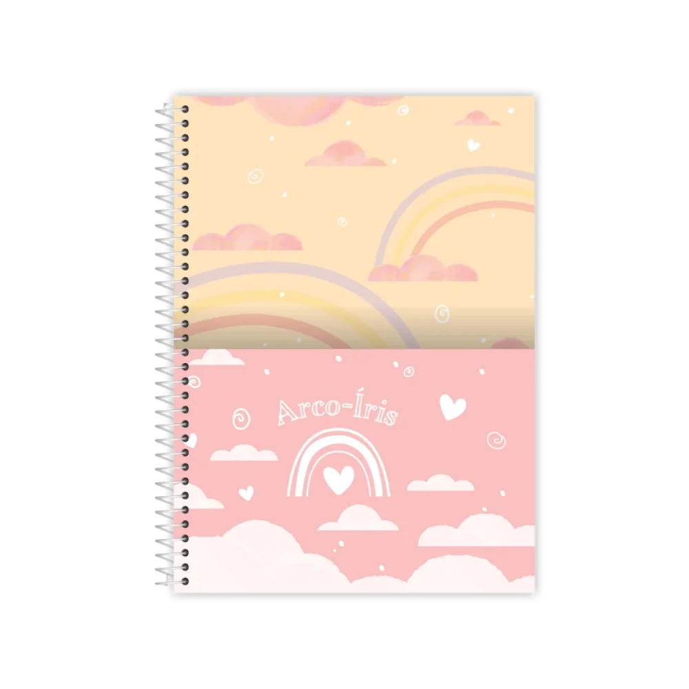CADERNO CAPA DURA UNIVERSITÁRIO 1 X 80 FLS ARCO IRIS CREDEAL