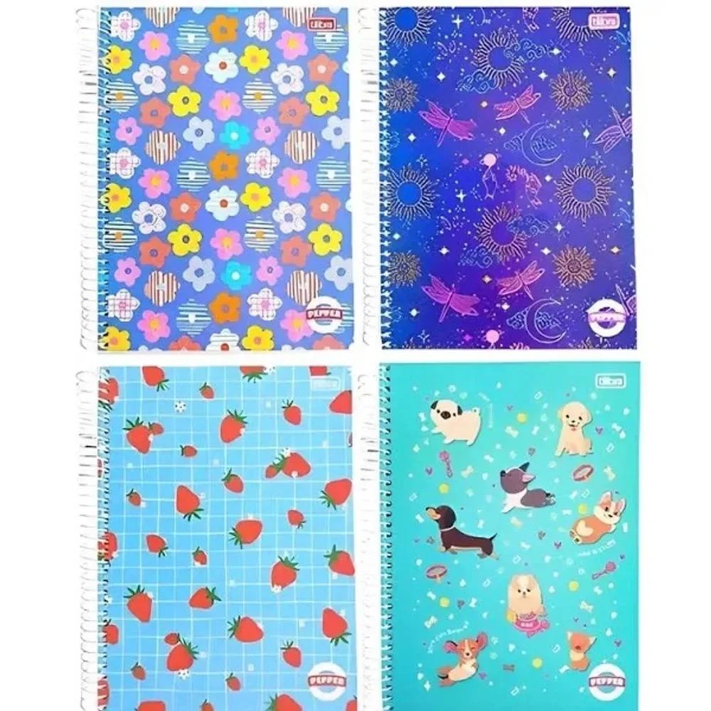 CADERNO CAPA DURA UNIVERSITÁRIO 10 X 160 FLS PEPPER FEMININO TILIBRA