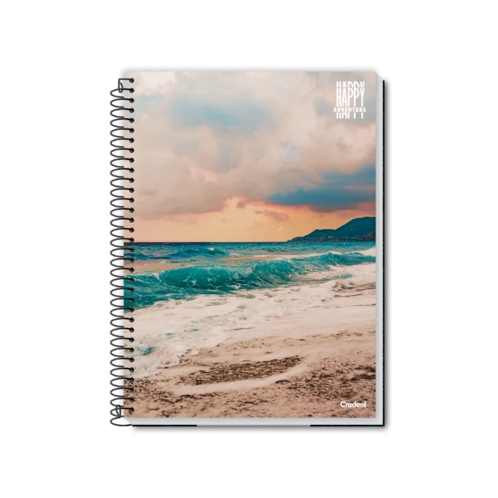 CADERNO CAPA DURA UNIVERSITÁRIO 10 X 200 FLS HAPPY ADVENTURE CREDEAL