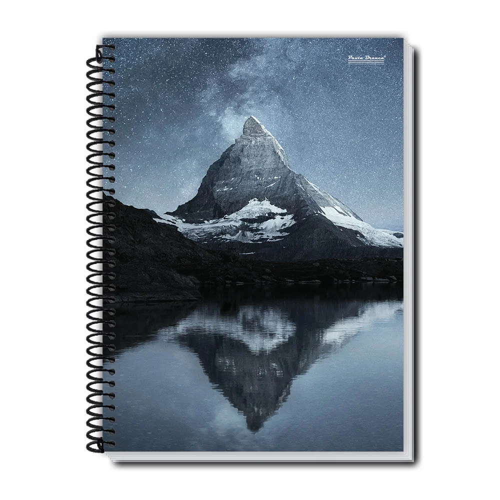 CADERNO CAPA DURA UNIVERSITÁRIO 20 X 400 FLS NEW PAISAGEM PAUTA BRANCA