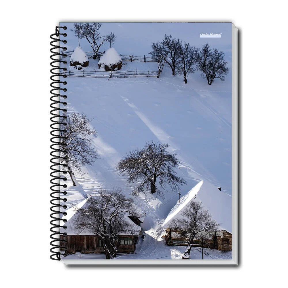 CADERNO CAPA DURA UNIVERSITÁRIO 20 X 400 FLS NEW PAISAGEM PAUTA BRANCA