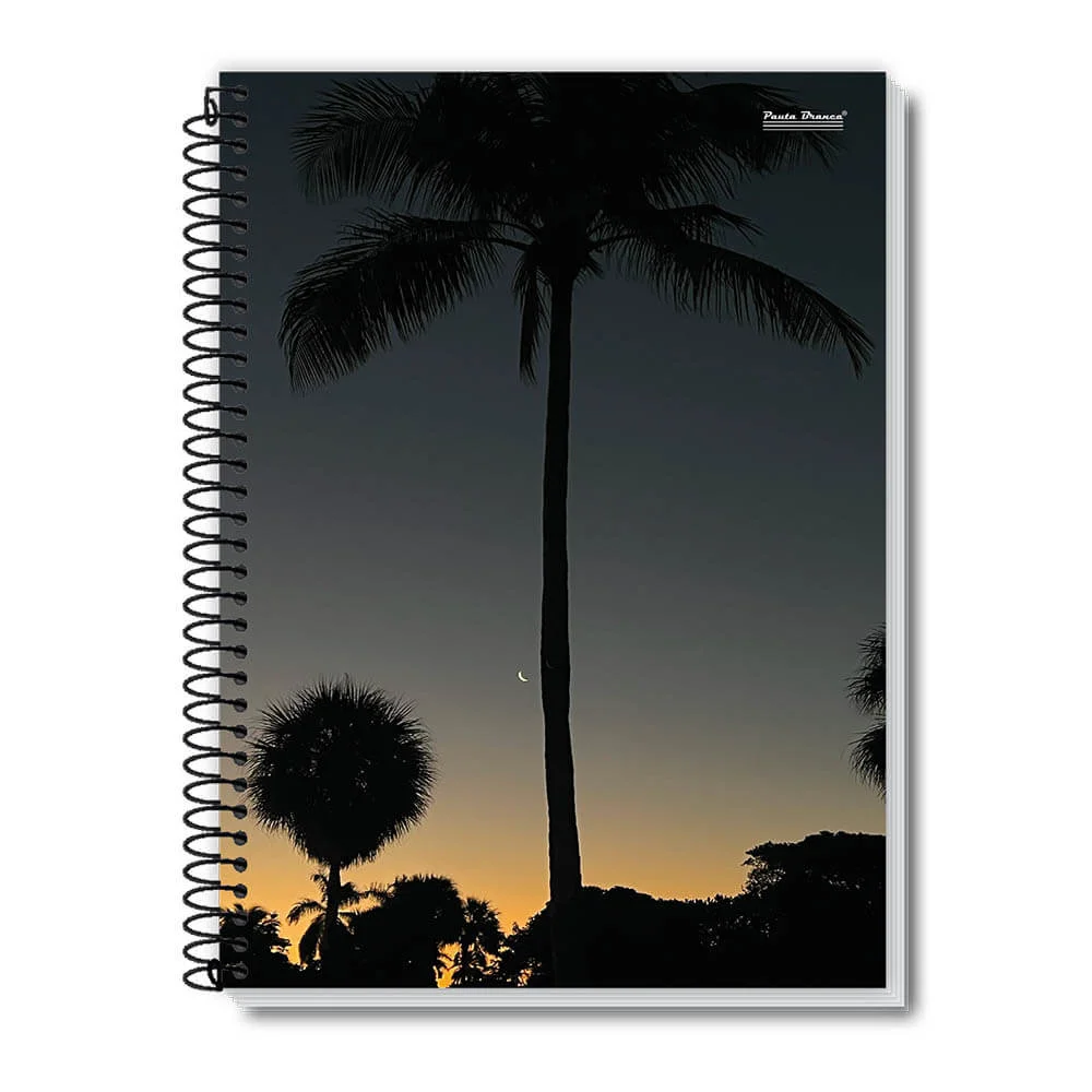 CADERNO CAPA DURA UNIVERSITÁRIO 20 X 400 FLS NEW PAISAGEM PAUTA BRANCA