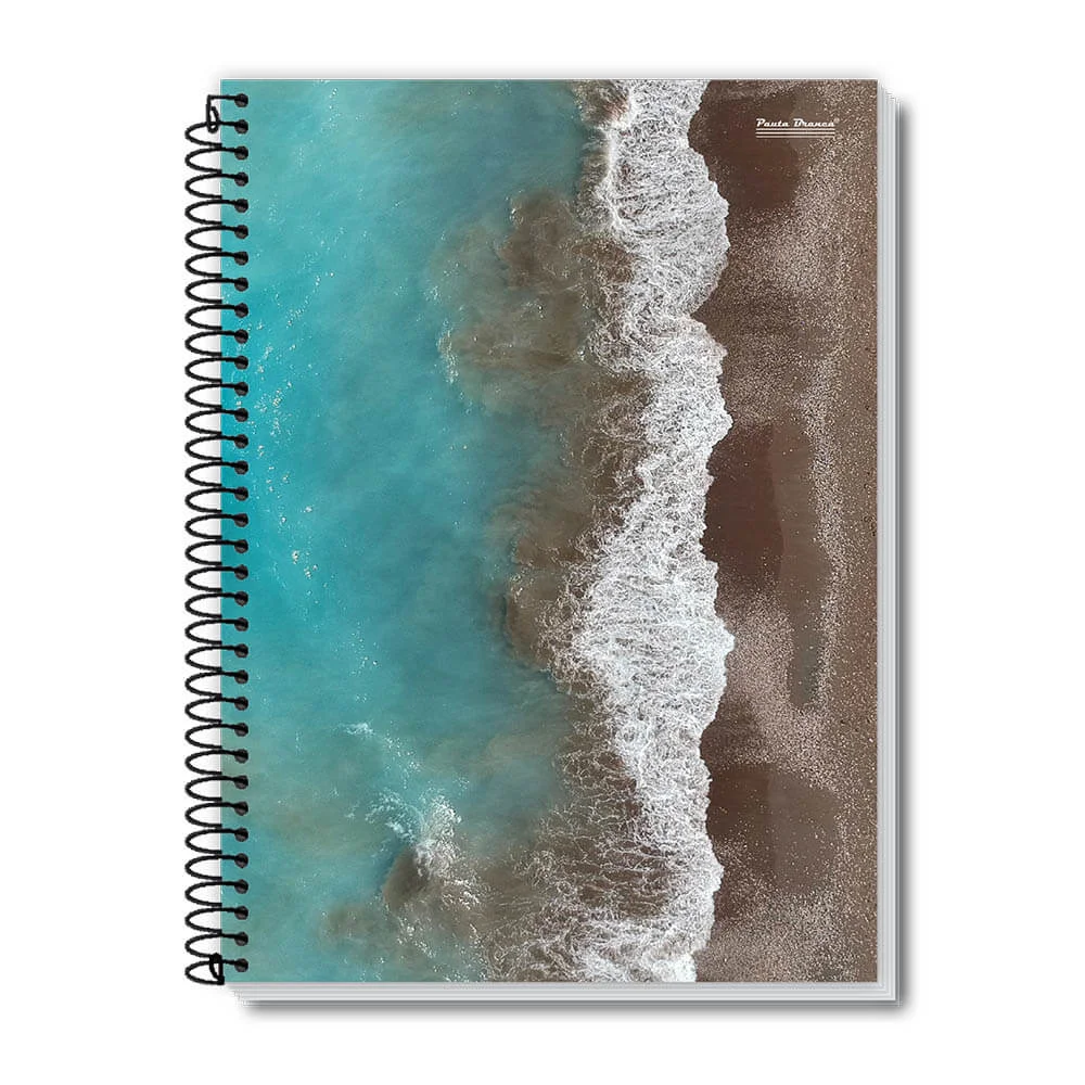 CADERNO CAPA DURA UNIVERSITÁRIO 20 X 400 FLS NEW PAISAGEM PAUTA BRANCA
