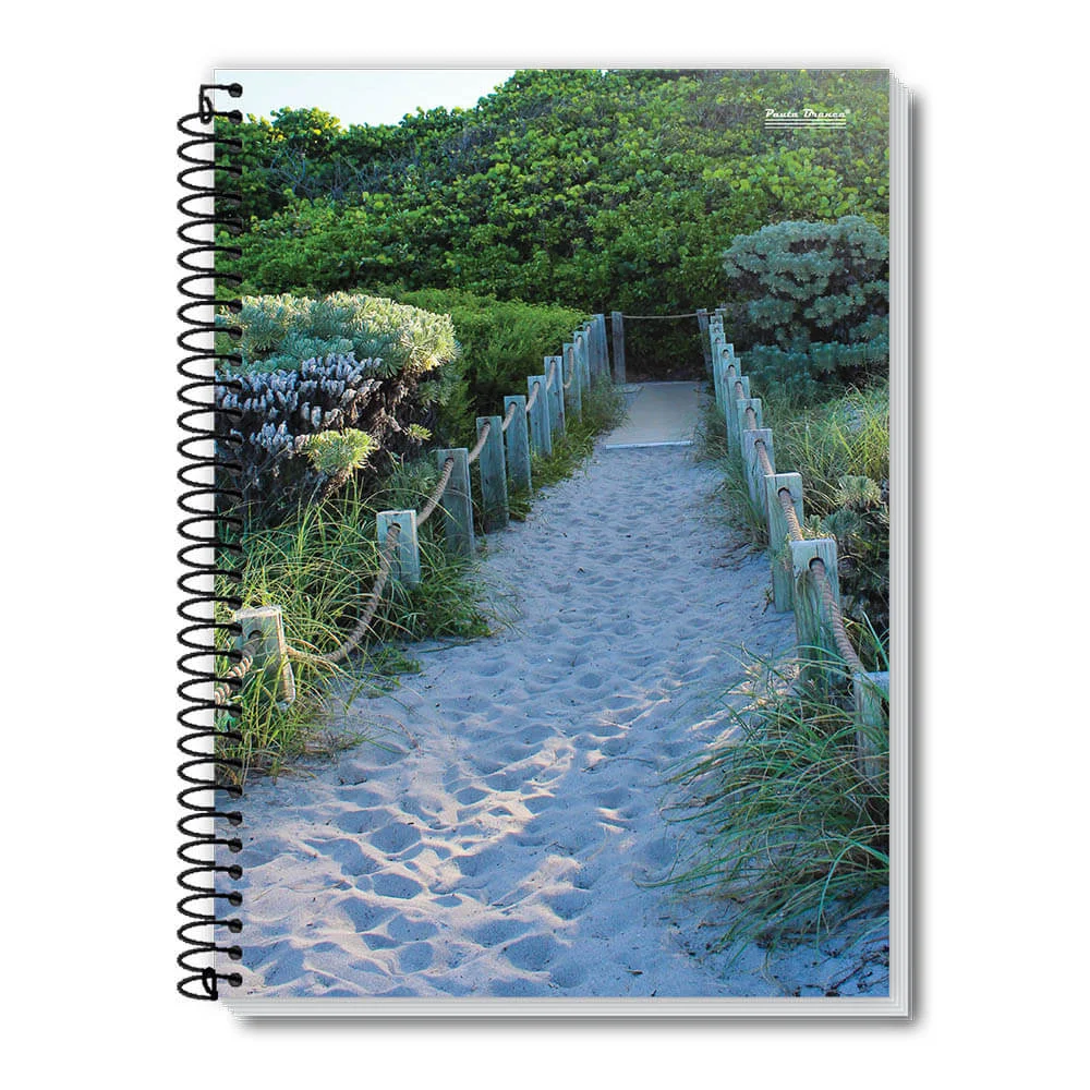 CADERNO CAPA DURA UNIVERSITÁRIO 20 X 400 FLS NEW PAISAGEM PAUTA BRANCA