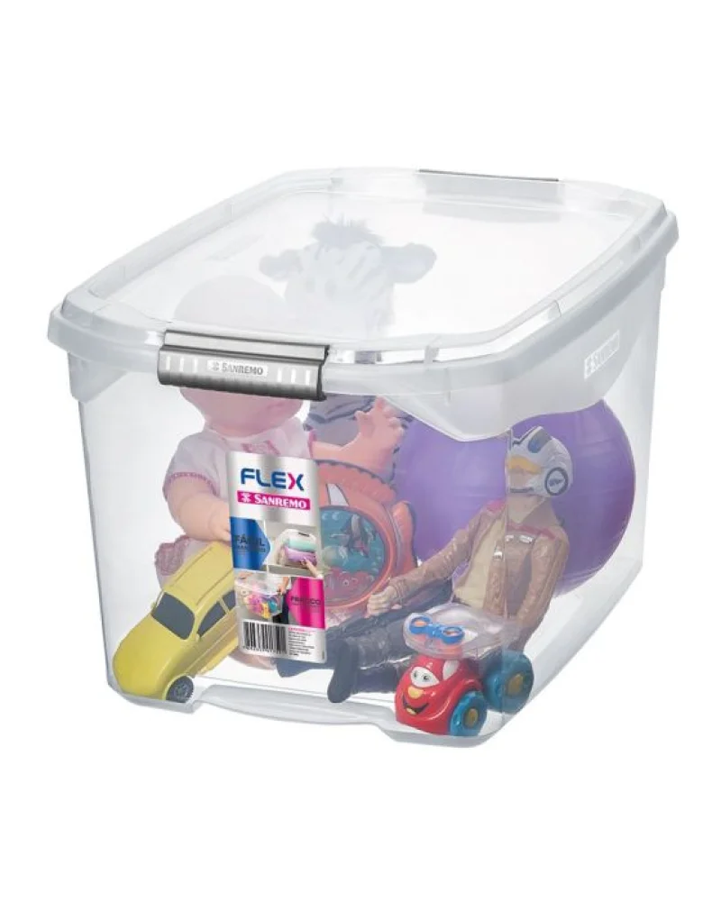 CAIXA ORGANIZADORA C/ TAMPA 29 L CRISTAL SR941 SANREMO