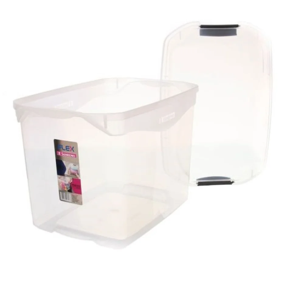 CAIXA ORGANIZADORA C/ TAMPA 29 L CRISTAL SR941 SANREMO