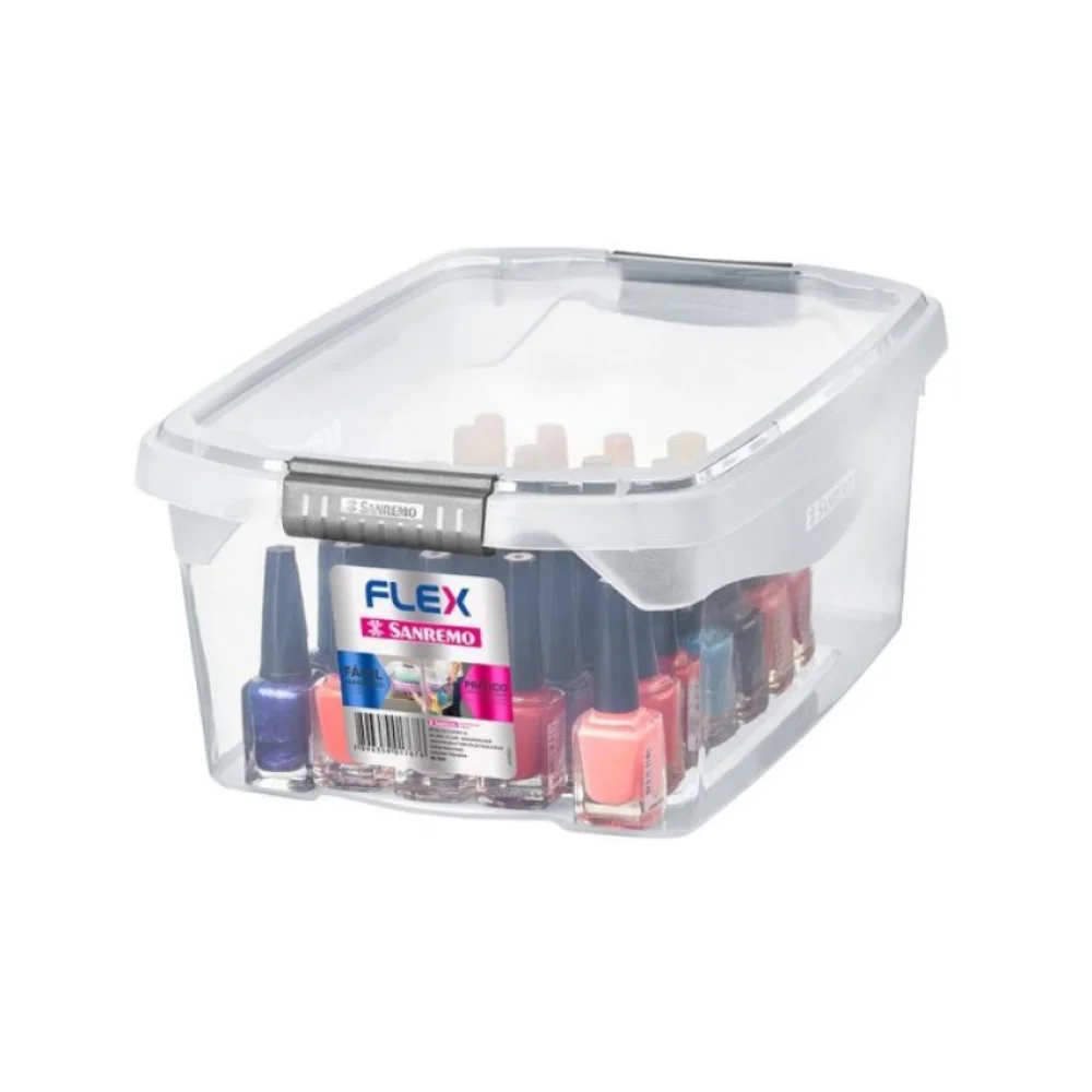 CAIXA ORGANIZADORA C/ TAMPA 6 L CRISTAL SR901 SANREMO