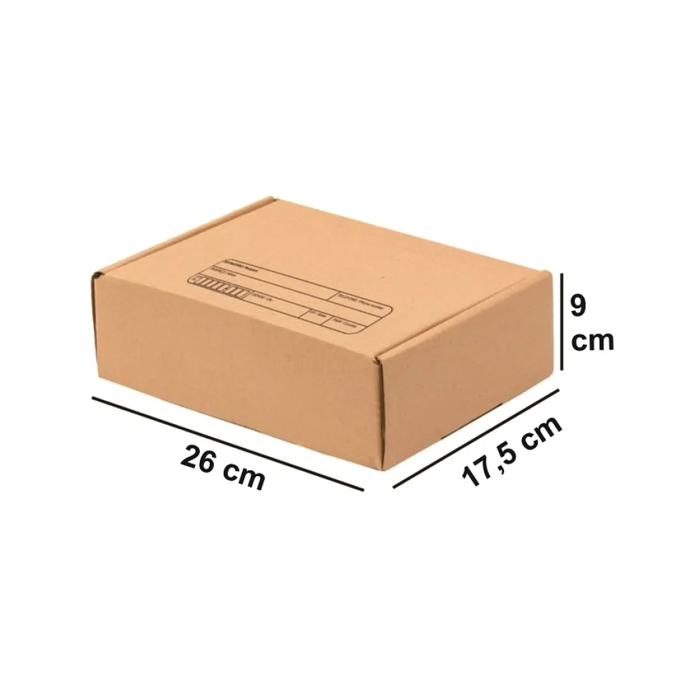 CAIXA PAPELÃO Nº02 ENCOMENDA 26 X 17,5 X 9 CM 1002 JUSSARA