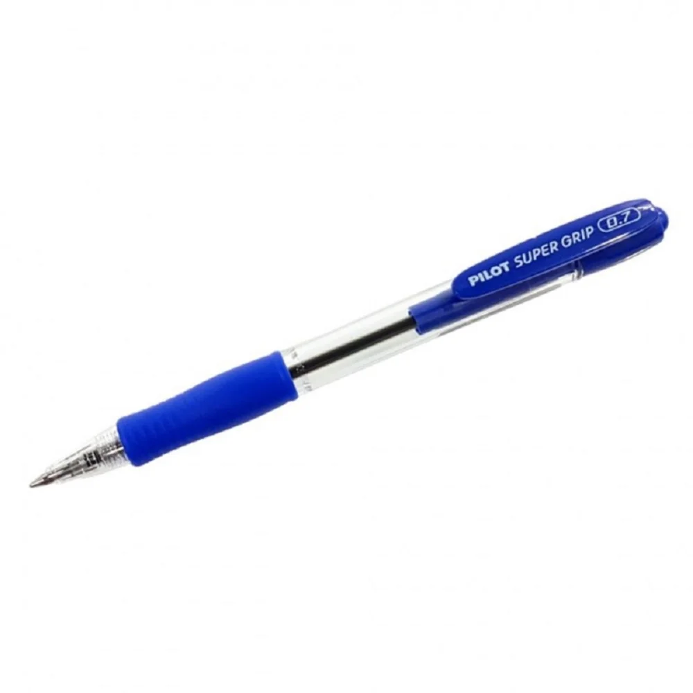 CANETA ESFEROGRÁFICA 0.7 MM AZUL RETRÁTIL SUPER GRIP PILOT