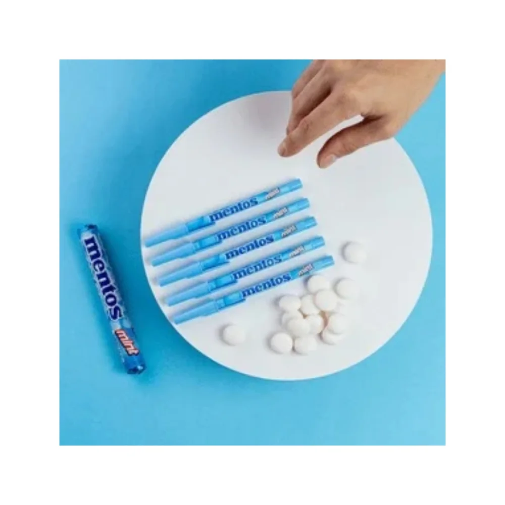 CANETA ESFEROGRÁFICA 0.8 MM AZUL C/ 2 UN MENTOS 07 POP COMPACTOR