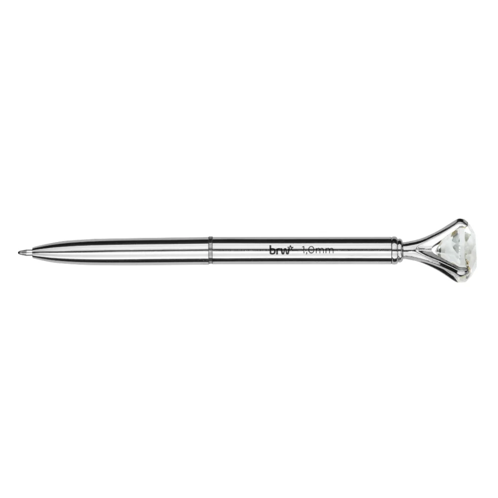 CANETA ESFEROGRÁFICA 1.0 MM AZUL CORPO METÁLICO DIAMOND SORTIDAS CA0711 BRW
