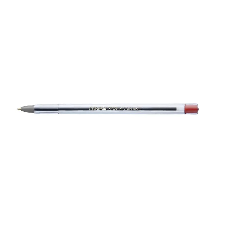 CANETA ESFEROGRÁFICA 1.0 MM ECONOMIC VERMELHA COMPACTOR