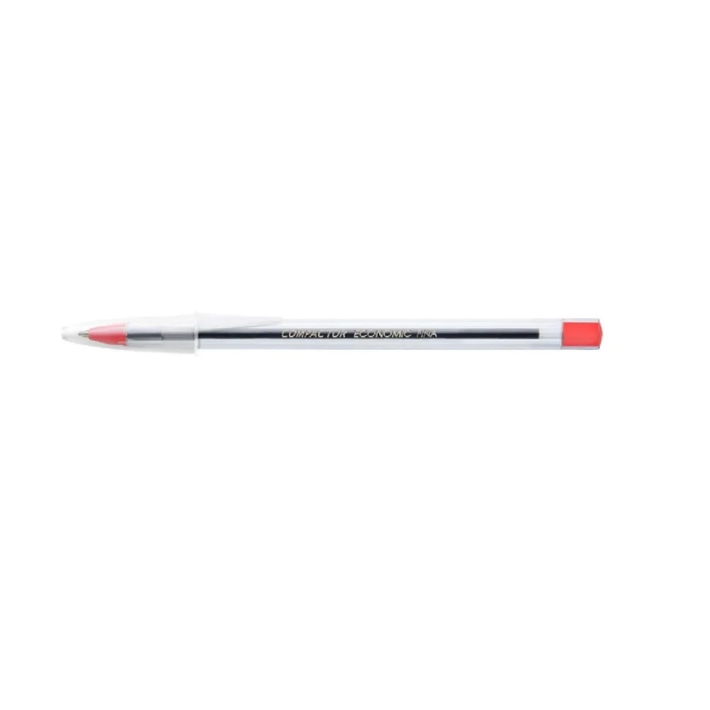 CANETA ESFEROGRÁFICA 0.8 MM ECONOMIC VERMELHA COMPACTOR